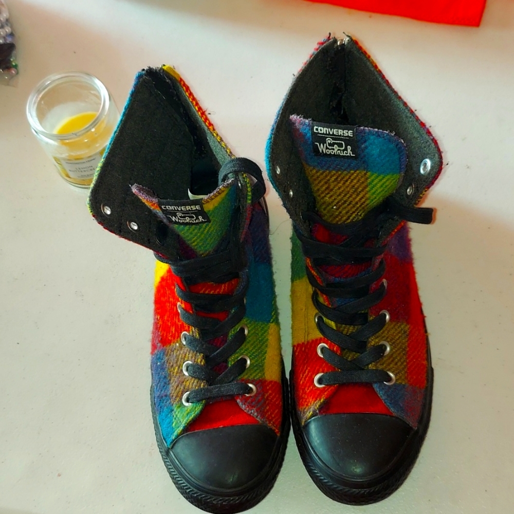 CONVERSE X WOOLRICH  BOOTS SIZE 11 RAINBOW BOOTS